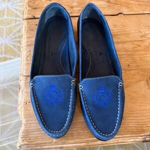 Liz Claiborne Blue Loafers with Embroidered Detail